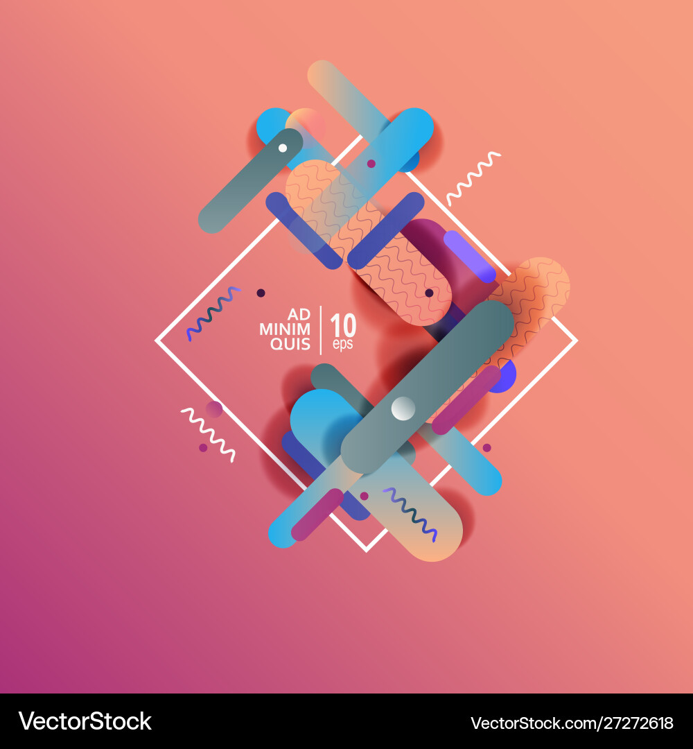 Dynamischer geometrischer Hintergrund Vektorbild