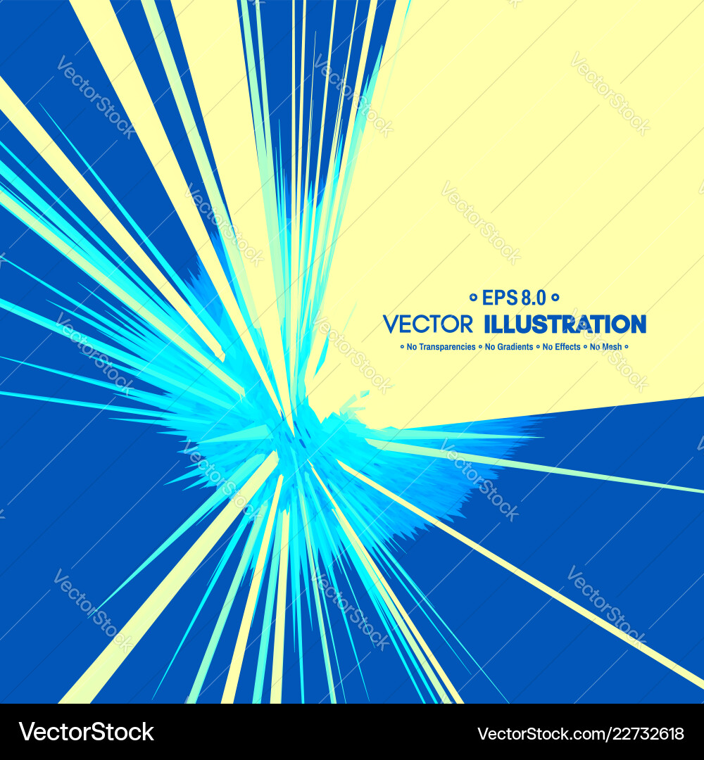 Exploding Rays Dynamic Effect Vector Image