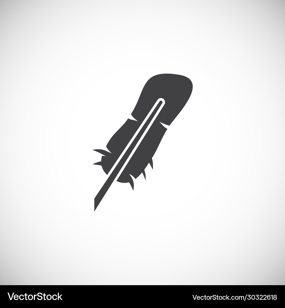 Feather icon on background for graphic and web Feather icon on background for graphic and web vector image