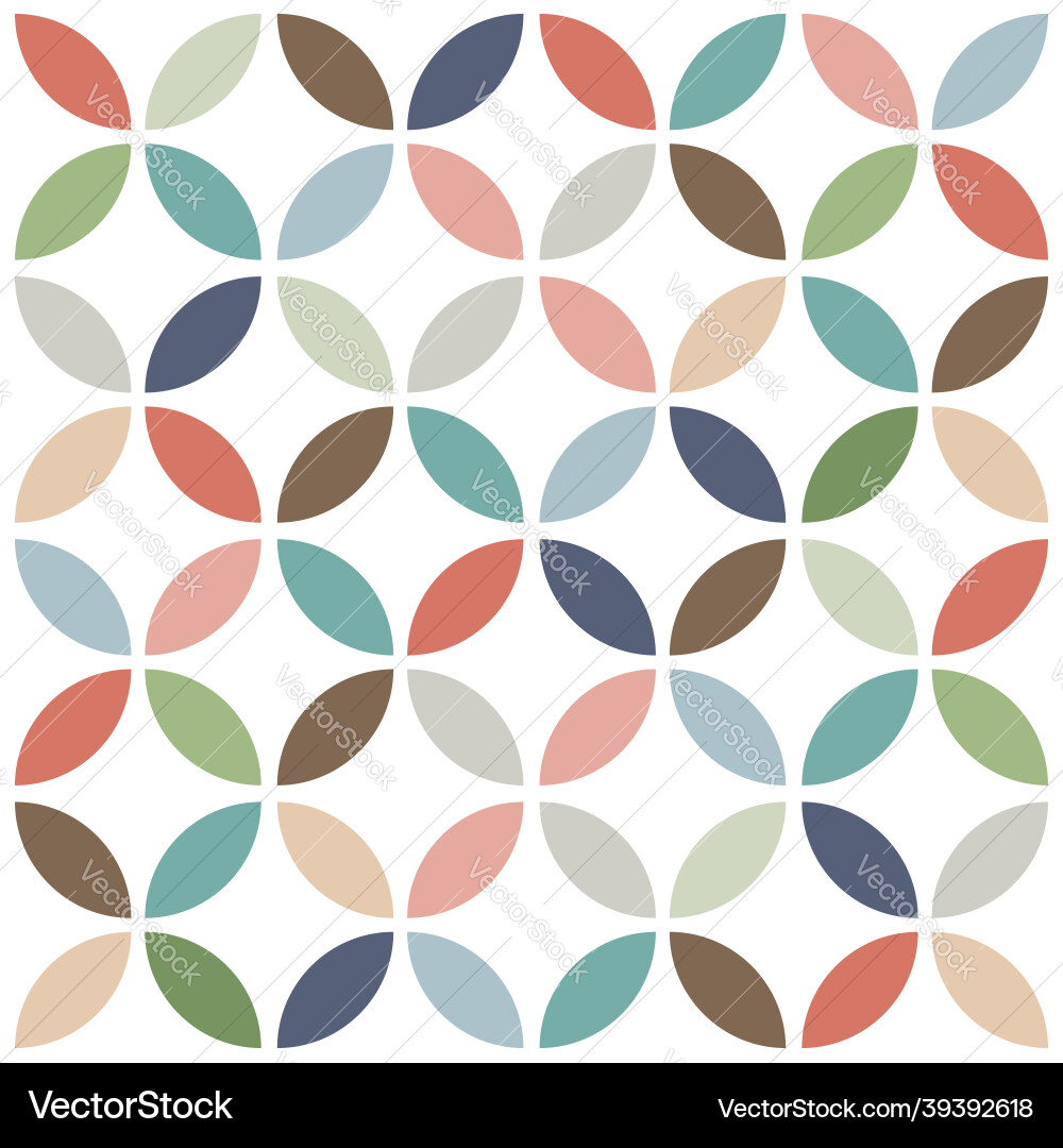 Geometric abstract pattern in retro colors vector image