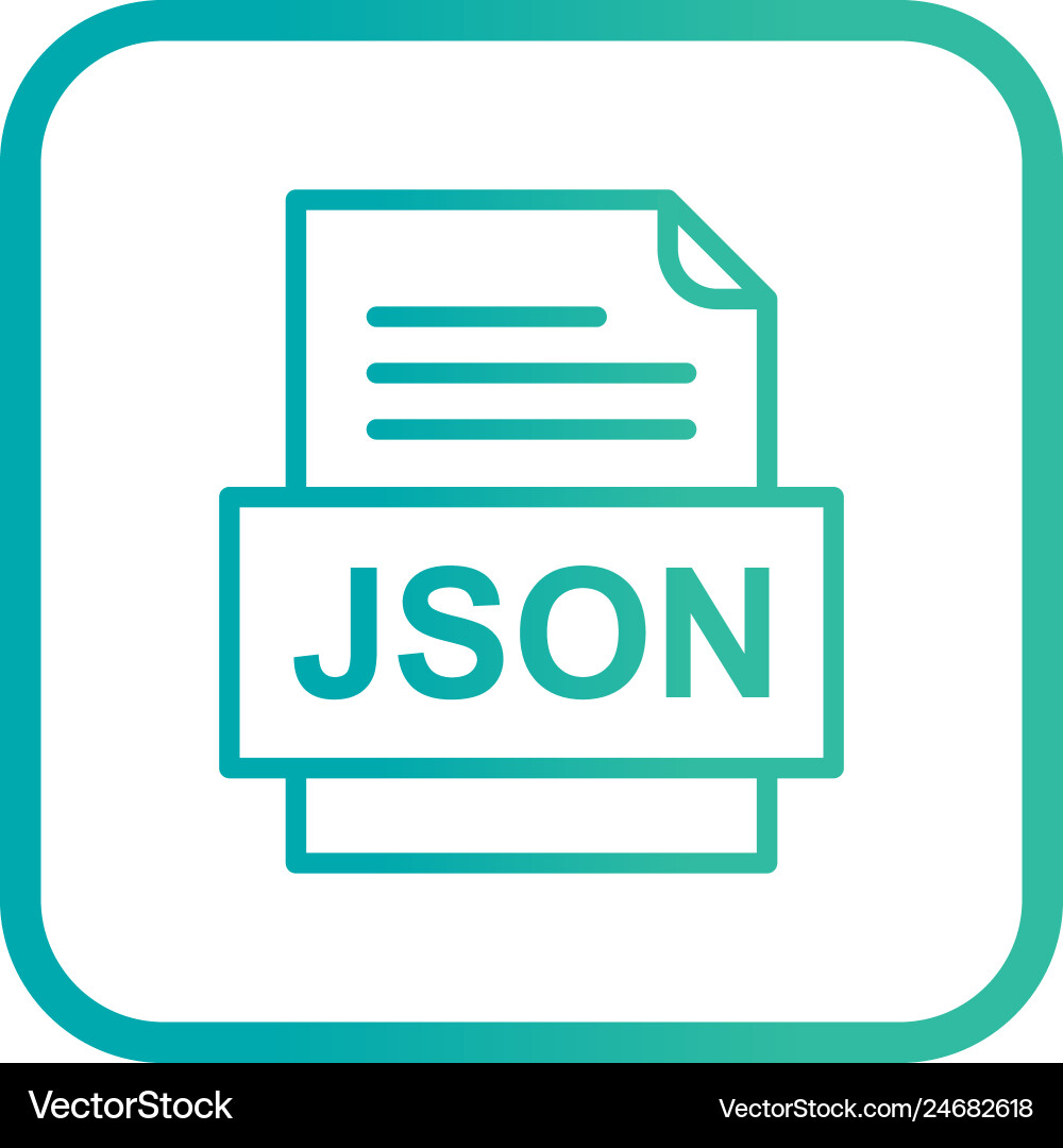 Json file document icon Vector Image