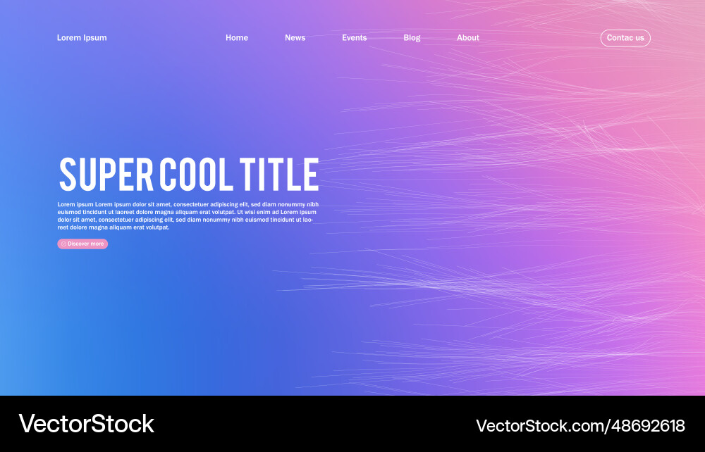 Landing page abstract design with big data Landing page abstract design with big data vector image