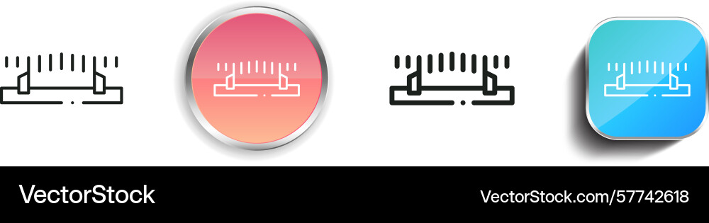 Range icon thin linear regular and button style Range icon thin linear regular and button style vector image