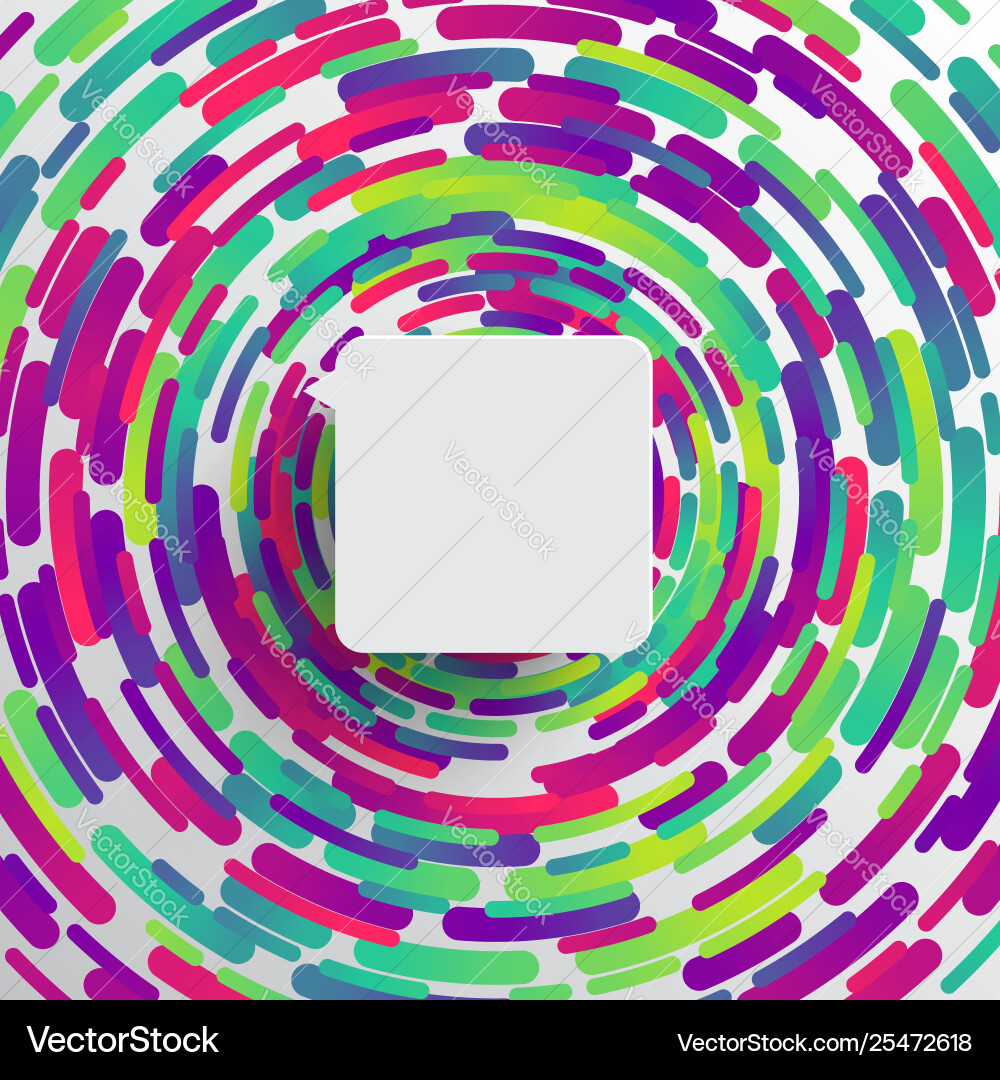 Rounded shape with shadow and colorful circle Rounded shape with shadow and colorful circle vector image