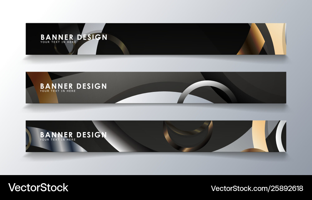 Set rectangular banner with a circle background Set rectangular banner with a circle background vector image