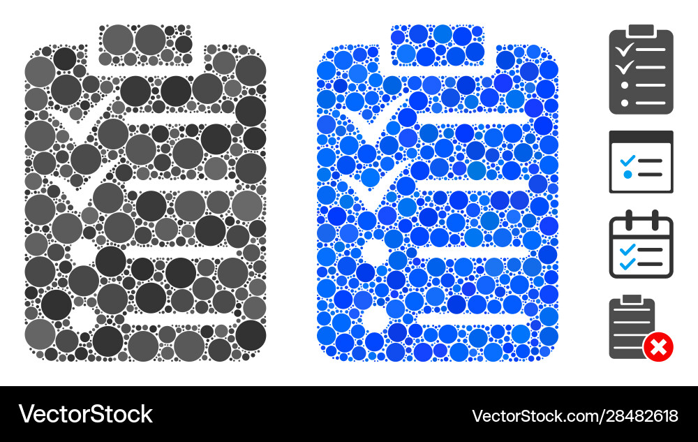 Todo list composition icon circles vector image