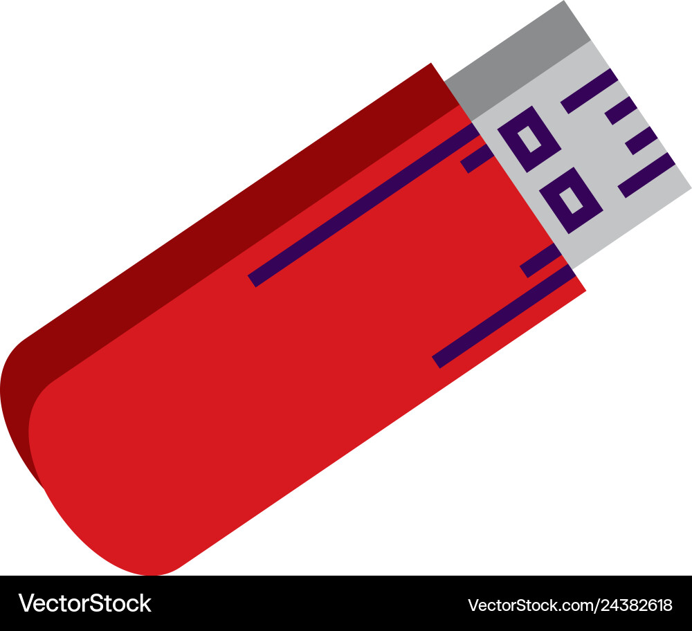 Usb memory isolated icon Usb memory isolated icon vector image