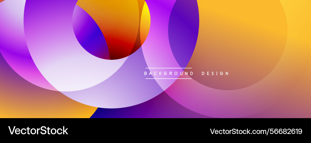 Abstract vibrant circles overlap creating dynamic Abstract vibrant circles overlap creating dynamic vector image