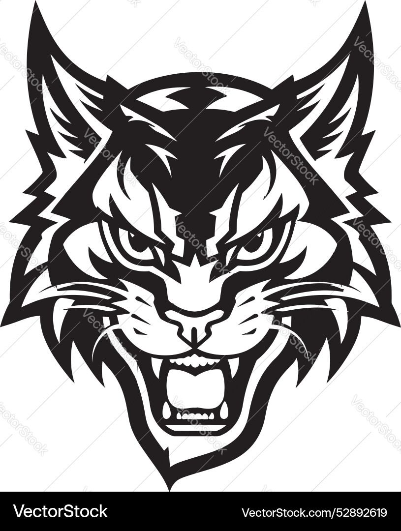 Bobcat design a powerful and agile predator Vector Image