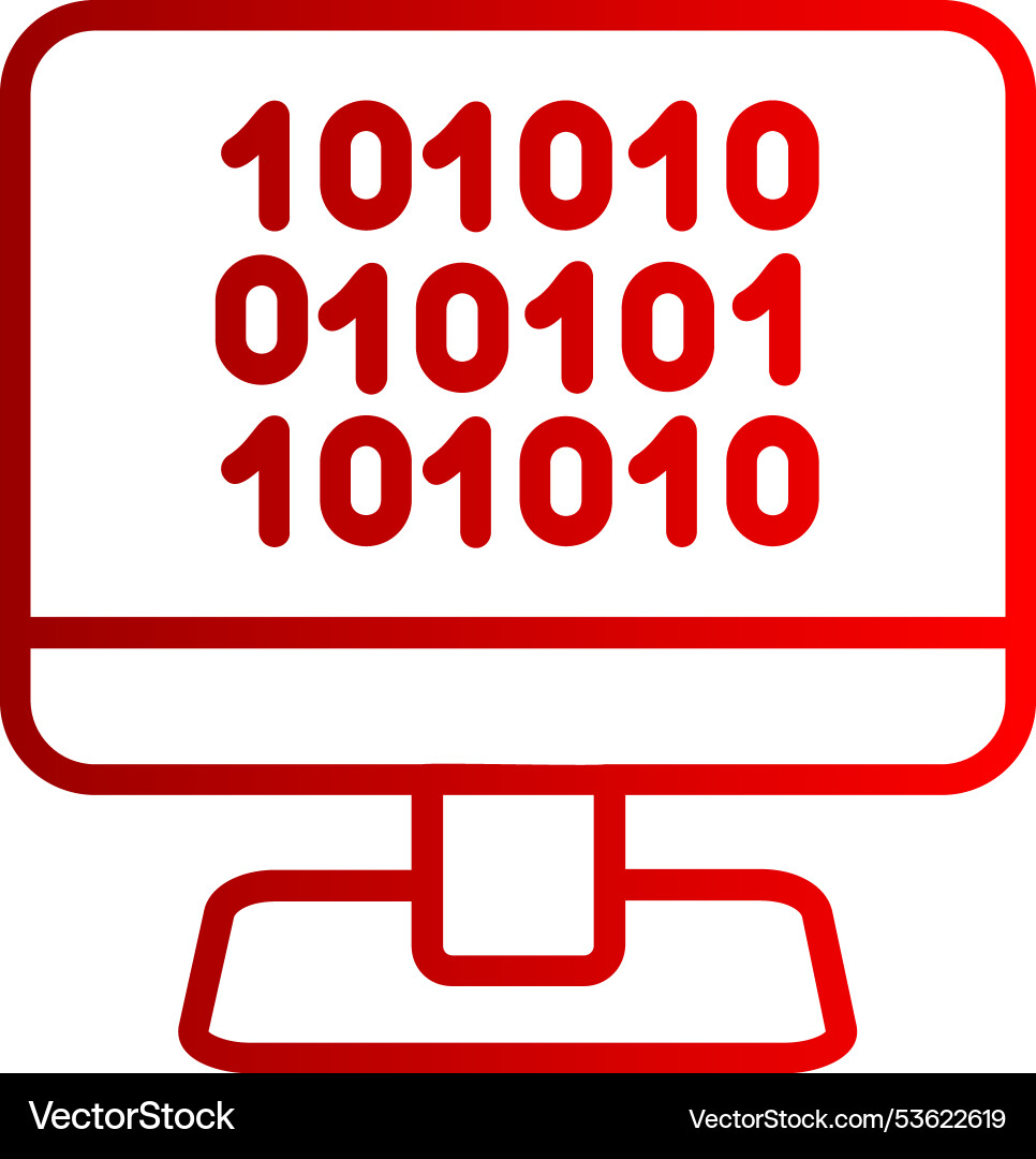 Code line gradient icon vector image