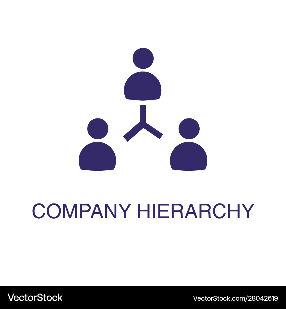 Company hierarchy element in flat simple style Vector Image