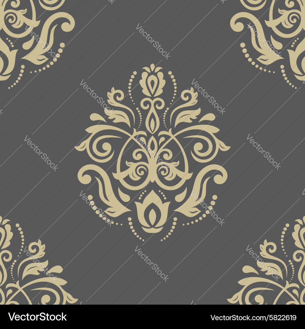 Damask seamless pattern vector image