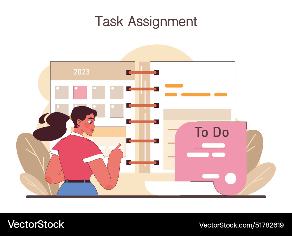 Delegation task assignment and control leader Delegation task assignment and control leader vector image