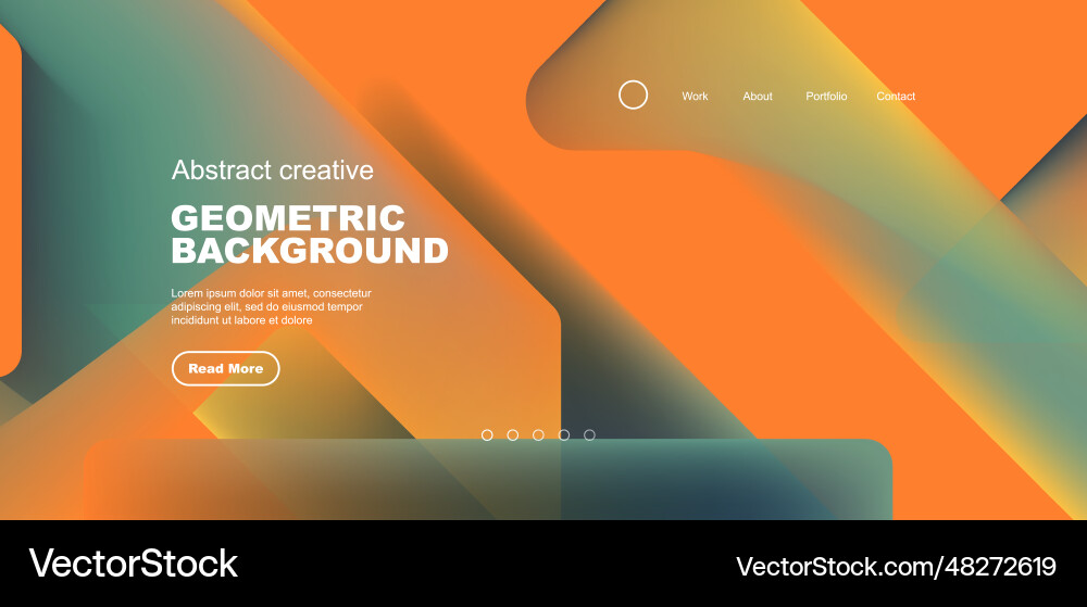 Fluid gradient triangles landing page background Fluid gradient triangles landing page background vector image