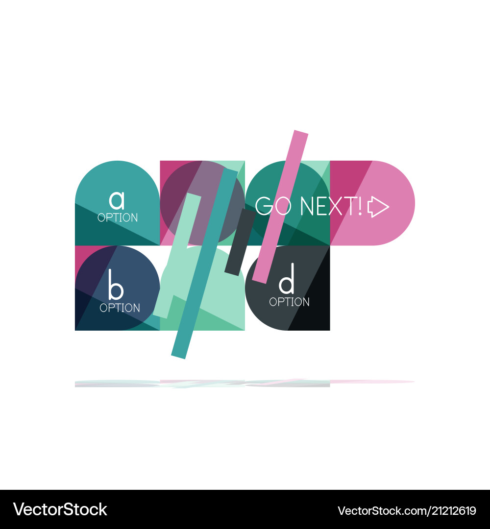 Minimal flat clean abstract option step Minimal flat clean abstract option step vector image