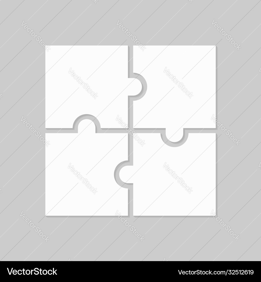 Puzzle 4 parts Puzzle 4 parts vector image
