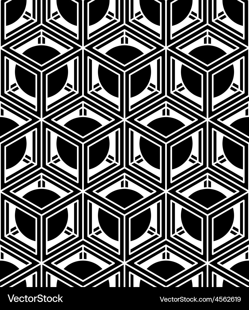 Regular contrast endless pattern with intertwine vector image