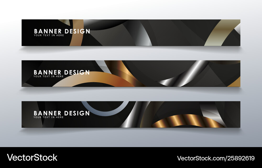 Set rectangular banner with a circle background Set rectangular banner with a circle background vector image