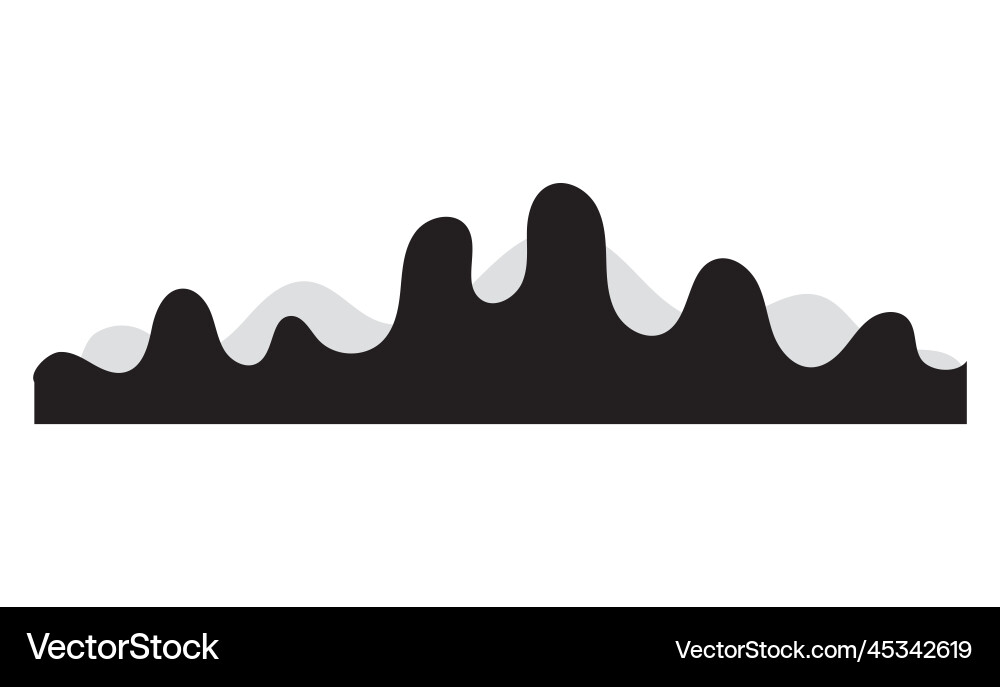 Sound wave in curve waveform for equalizer vector image