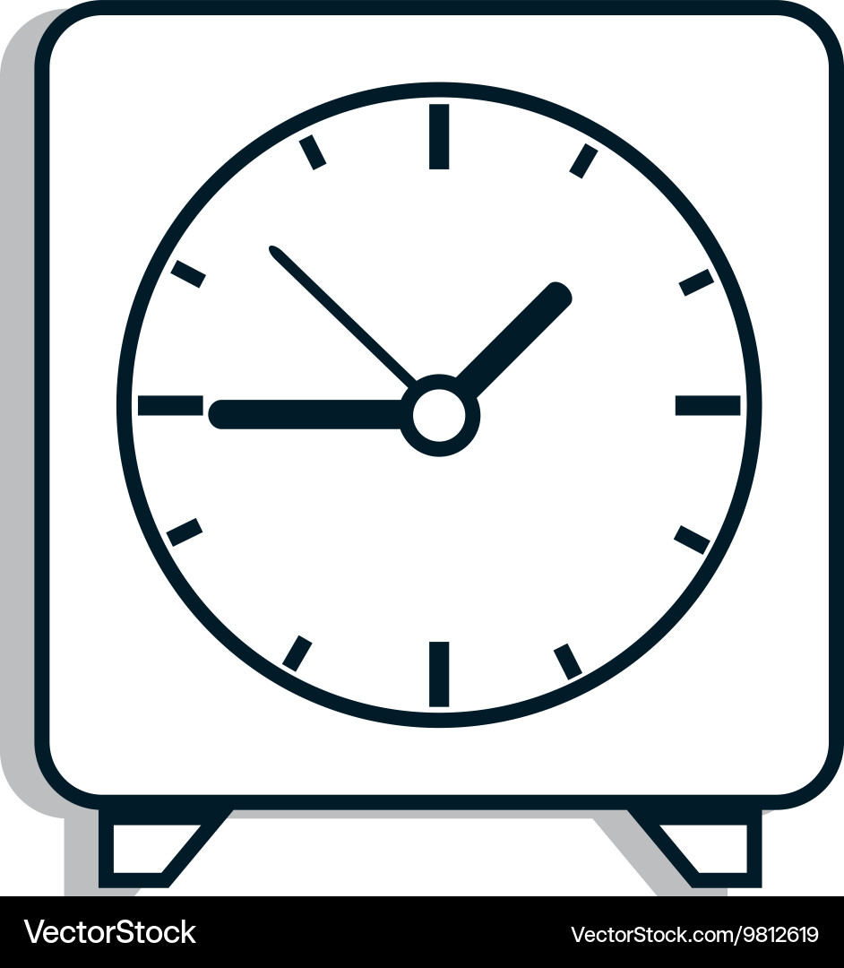 Time and clock line icon design vector image