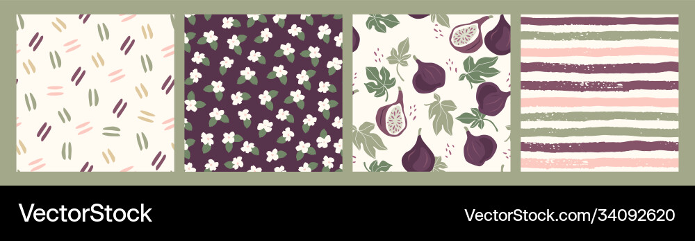 Abstract collection seamless patterns Abstract collection seamless patterns vector image