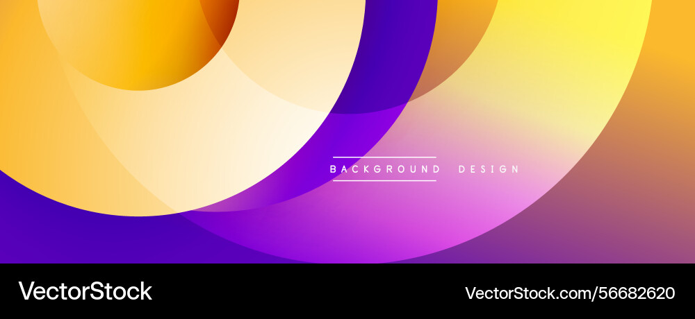 Abstract gradient shapes overlap creating vibrant vector image