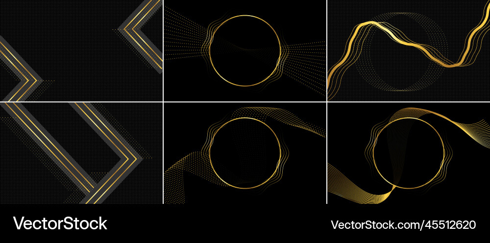 Abstract shiny color gold wave design element Abstract shiny color gold wave design element Vector Image