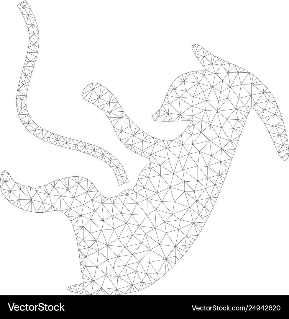 Alien embryo polygonalen Rahmenmaschen Alien embryo polygonalen Rahmenmaschen vektorbild