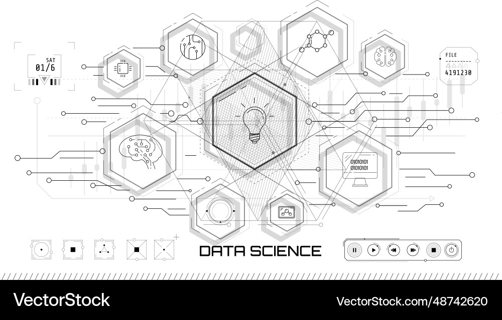Artificial intelligence machine learning Artificial intelligence machine learning vector image