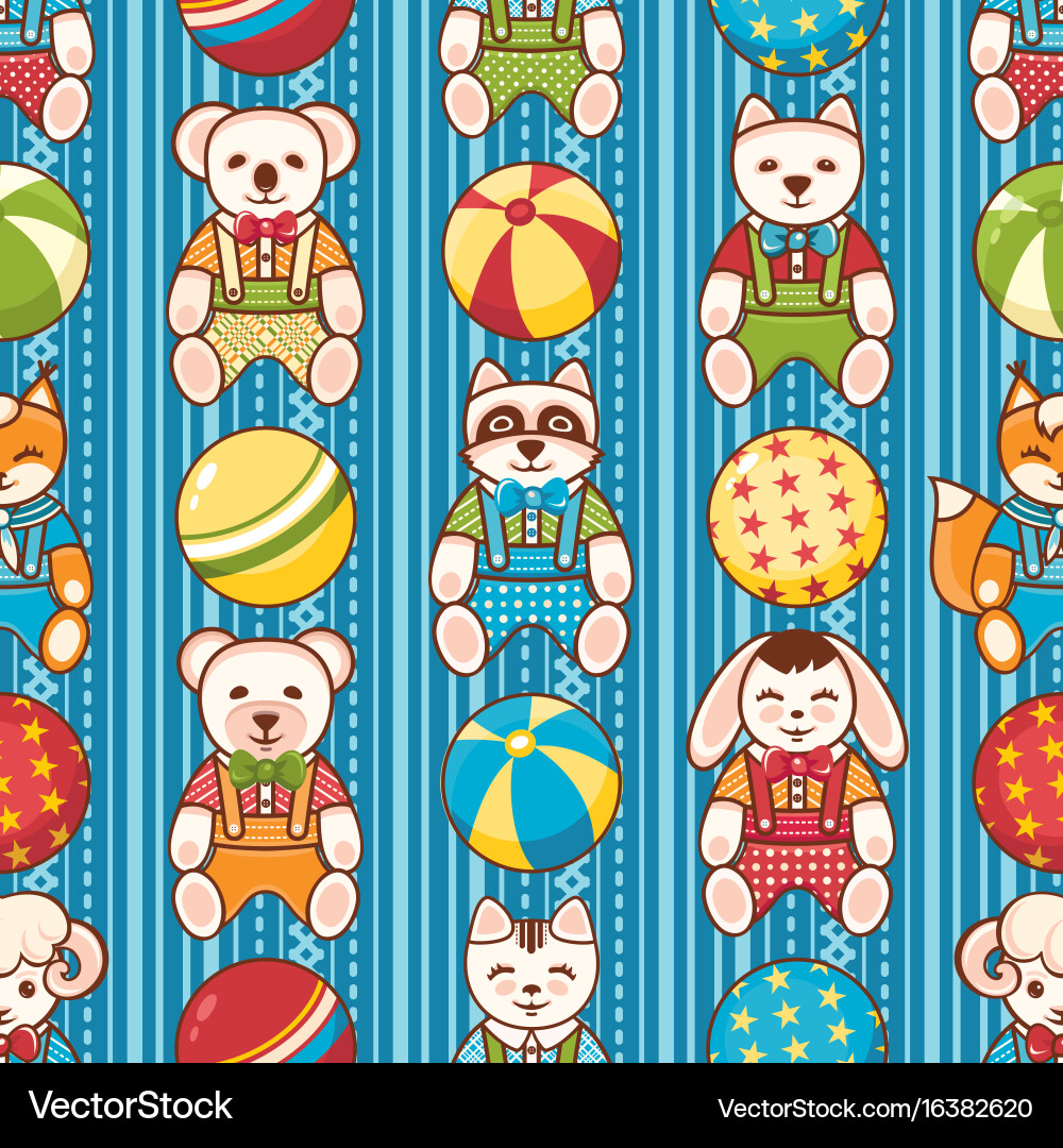 Child toy seamless pattern design element vector image