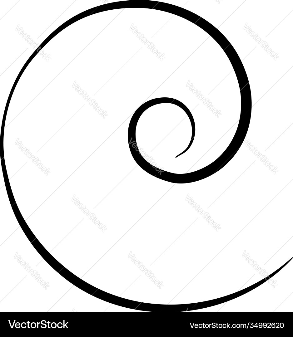 Curlicue loop shapes elements Curlicue loop shapes elements vector image
