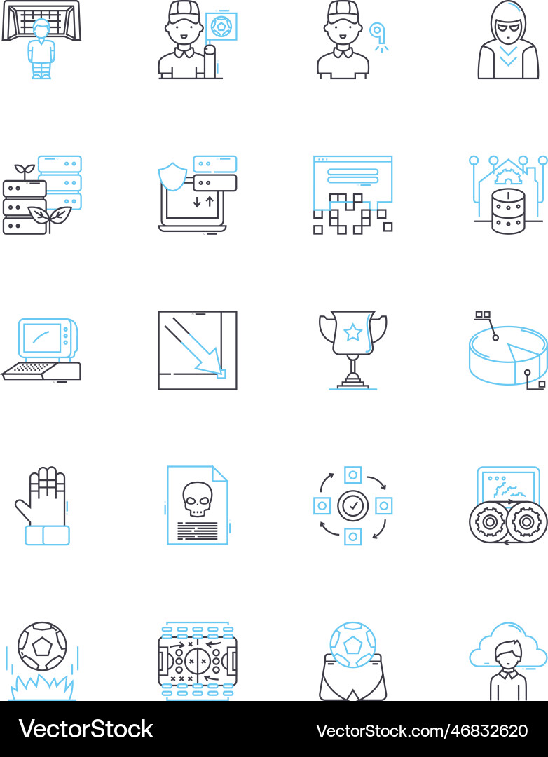 Daten Bergbau lineare Icons setzen Clustering Daten Bergbau lineare Icons setzen Clustering vektorbild