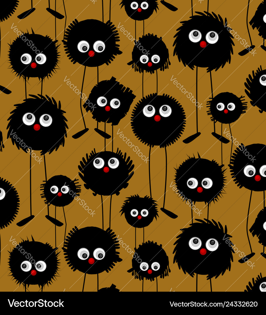 Funny characters shadows - pattern Vector Image