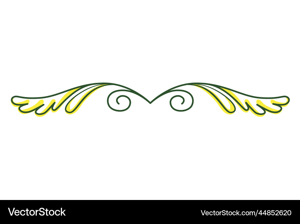 Green text divider page separators design line Green text divider page separators design line Vector Image