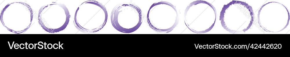 Grungy textured circle element circular splatter vector image