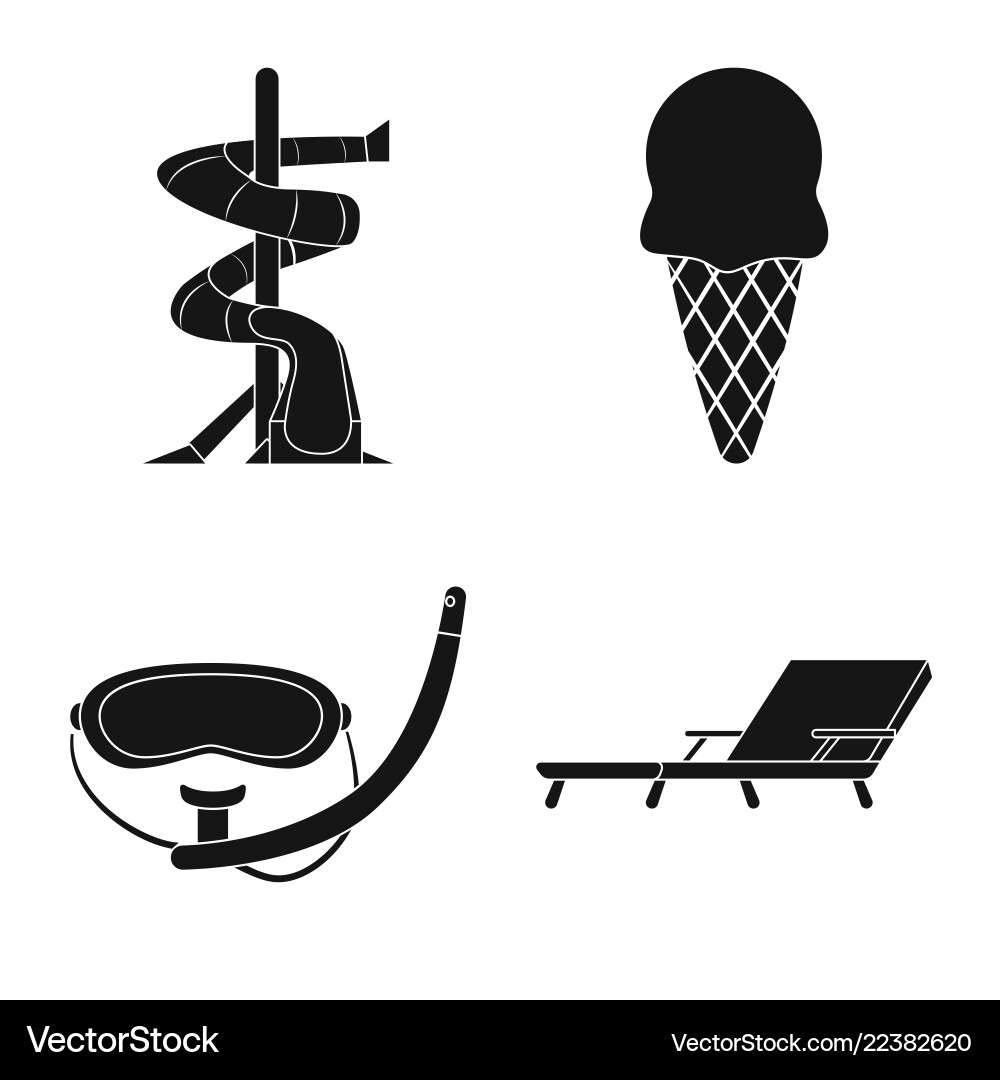 Isolated object of pool and swimming icon set Isolated object of pool and swimming icon set vector image