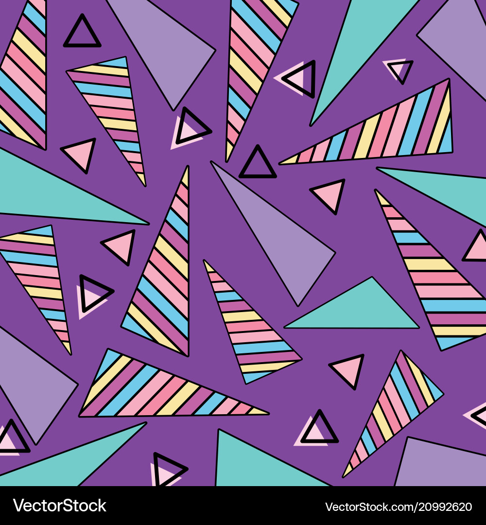 Memphis Style Geometric Patterns vector image