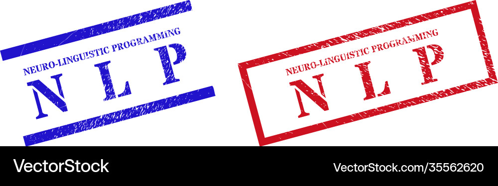 Neuro-linguistic programming n l p textured rubber Neuro-linguistic programming n l p textured rubber vector image