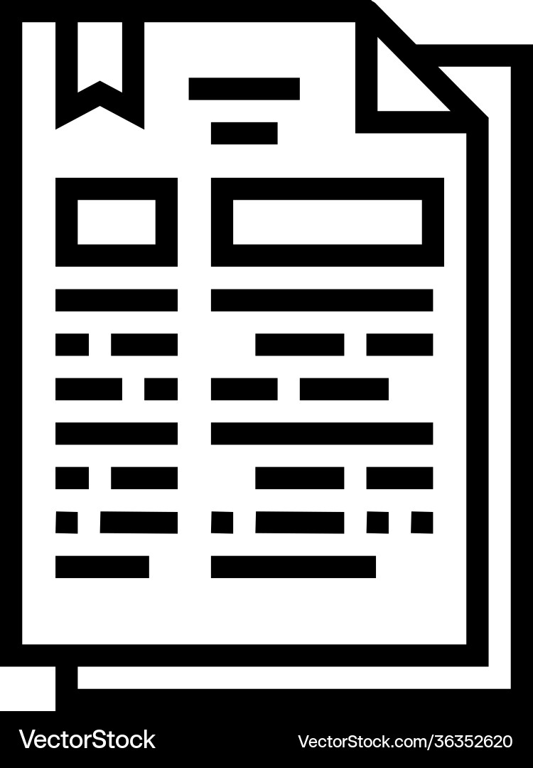 Protocol document line icon Protocol document line icon Vector Image