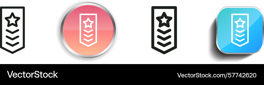 Rank icon thin linear regular and button style Rank icon thin linear regular and button style vector image