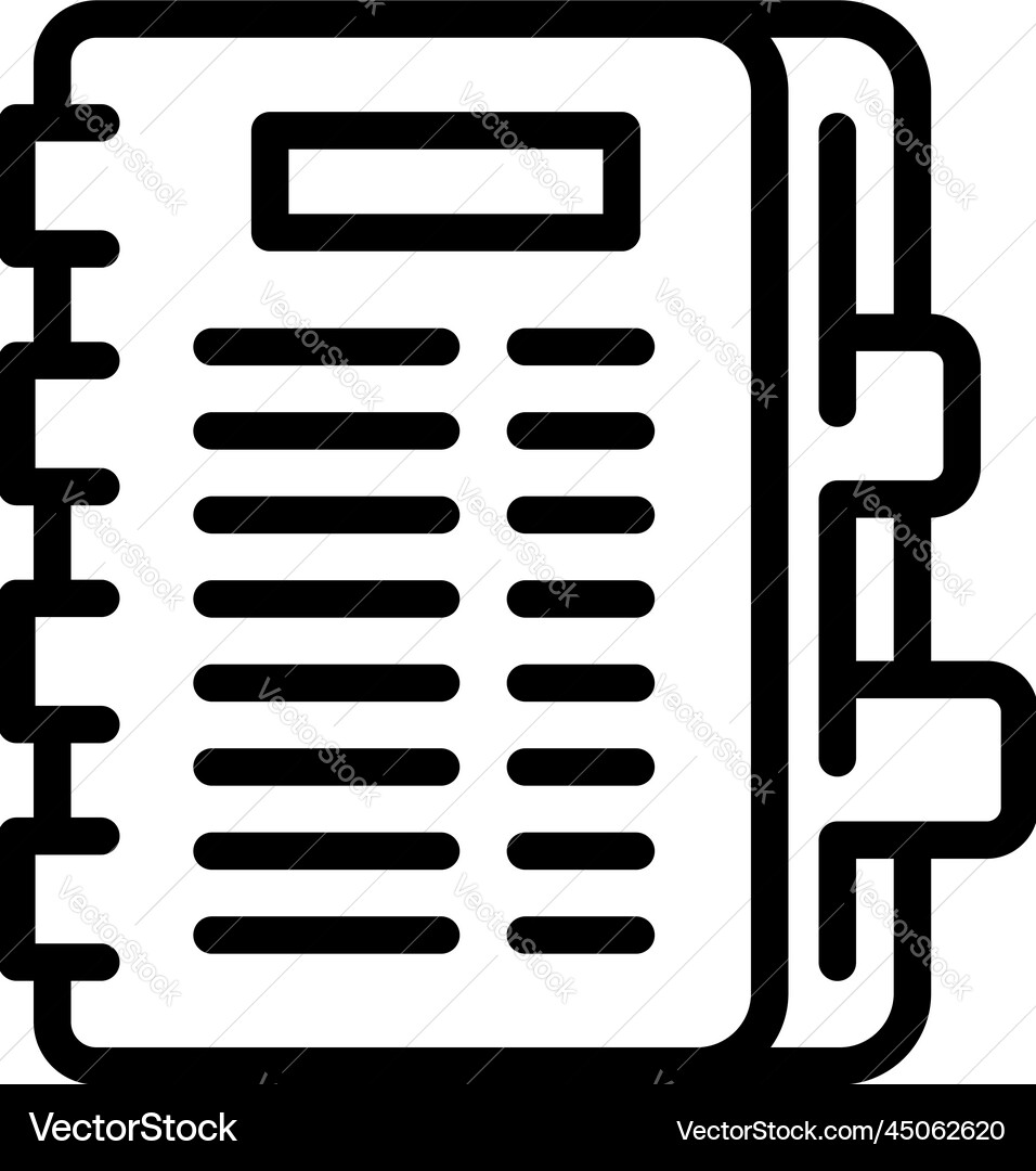 Safe notebook icon outline class child Safe notebook icon outline class child Vector Image
