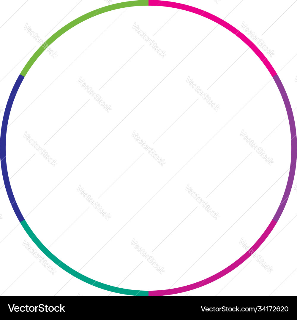 Segmented circles from 2 to 20 parts circular Vector Image