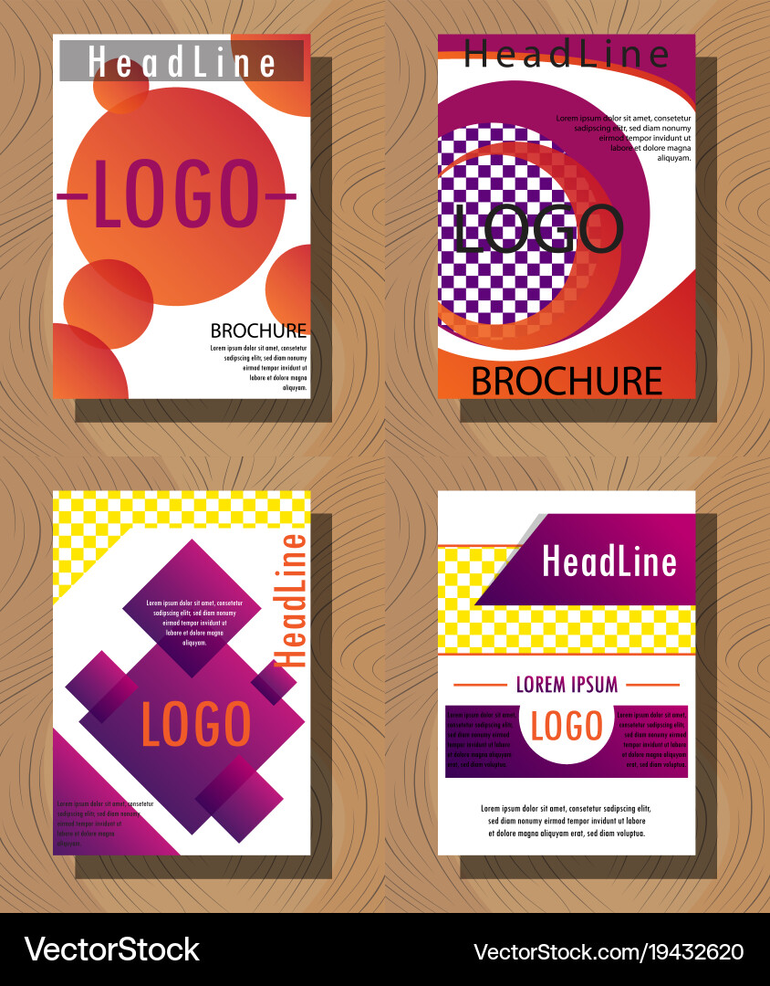 Set of layout background for art template Vector Image