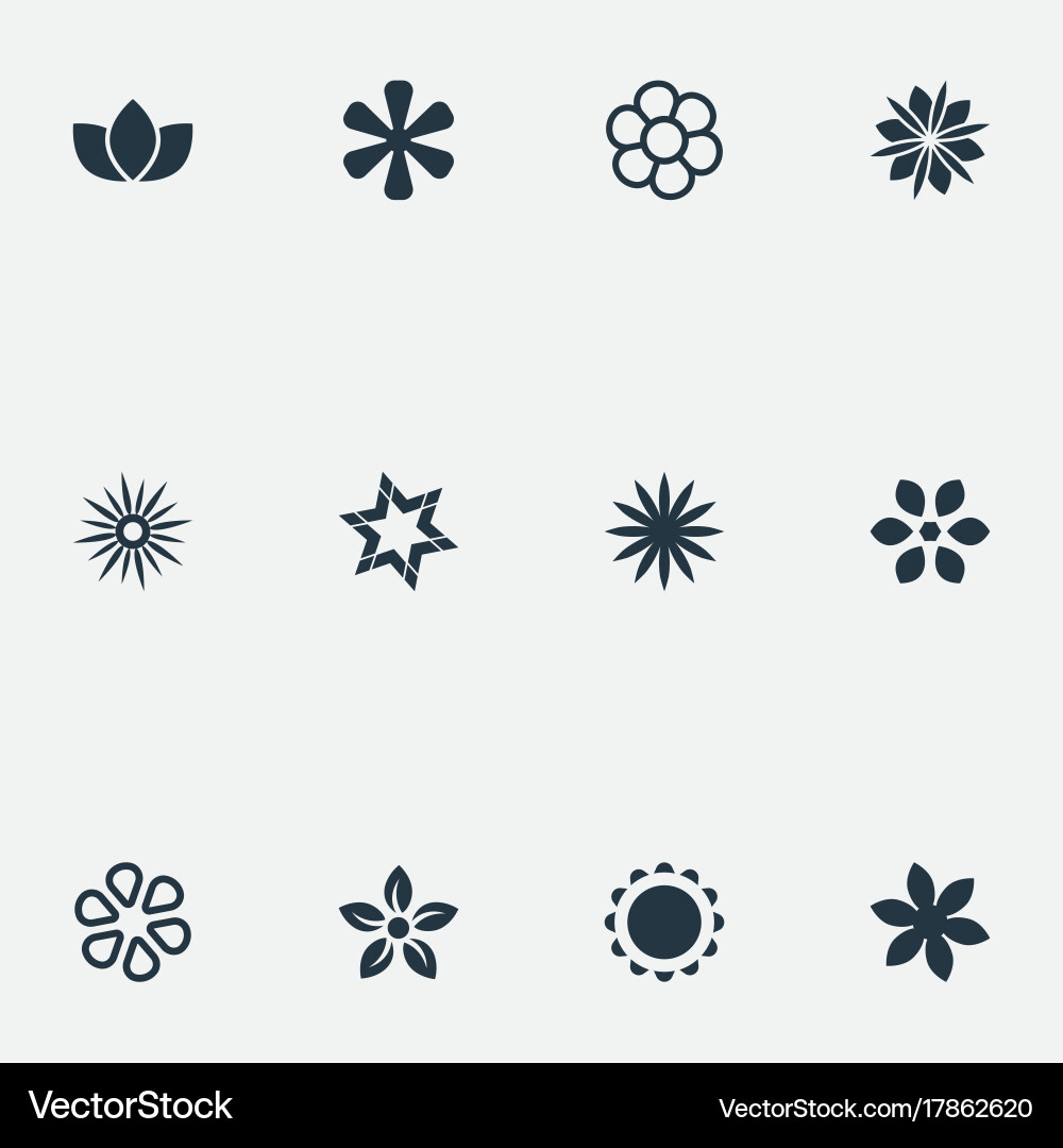 Set of simple icons element Vector Image