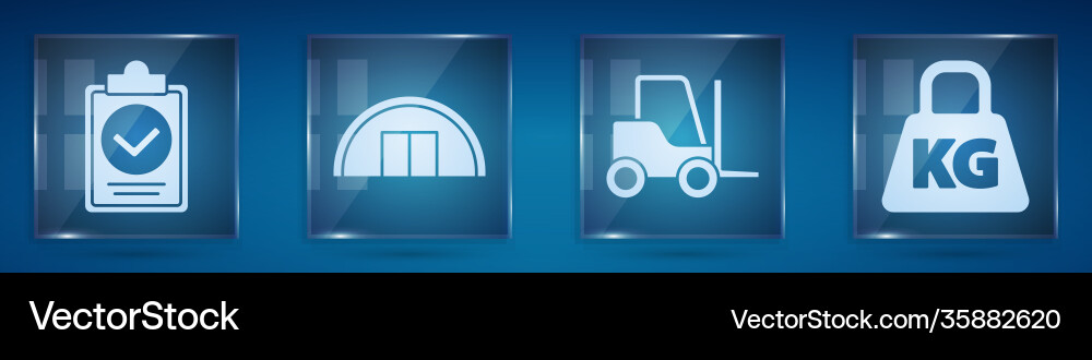 Set verification delivery list clipboard vector image