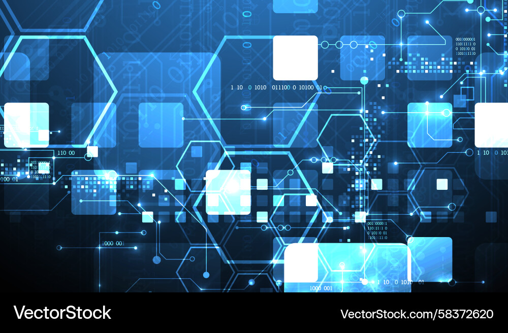 Tech Background - Circuit Lines Vector Image