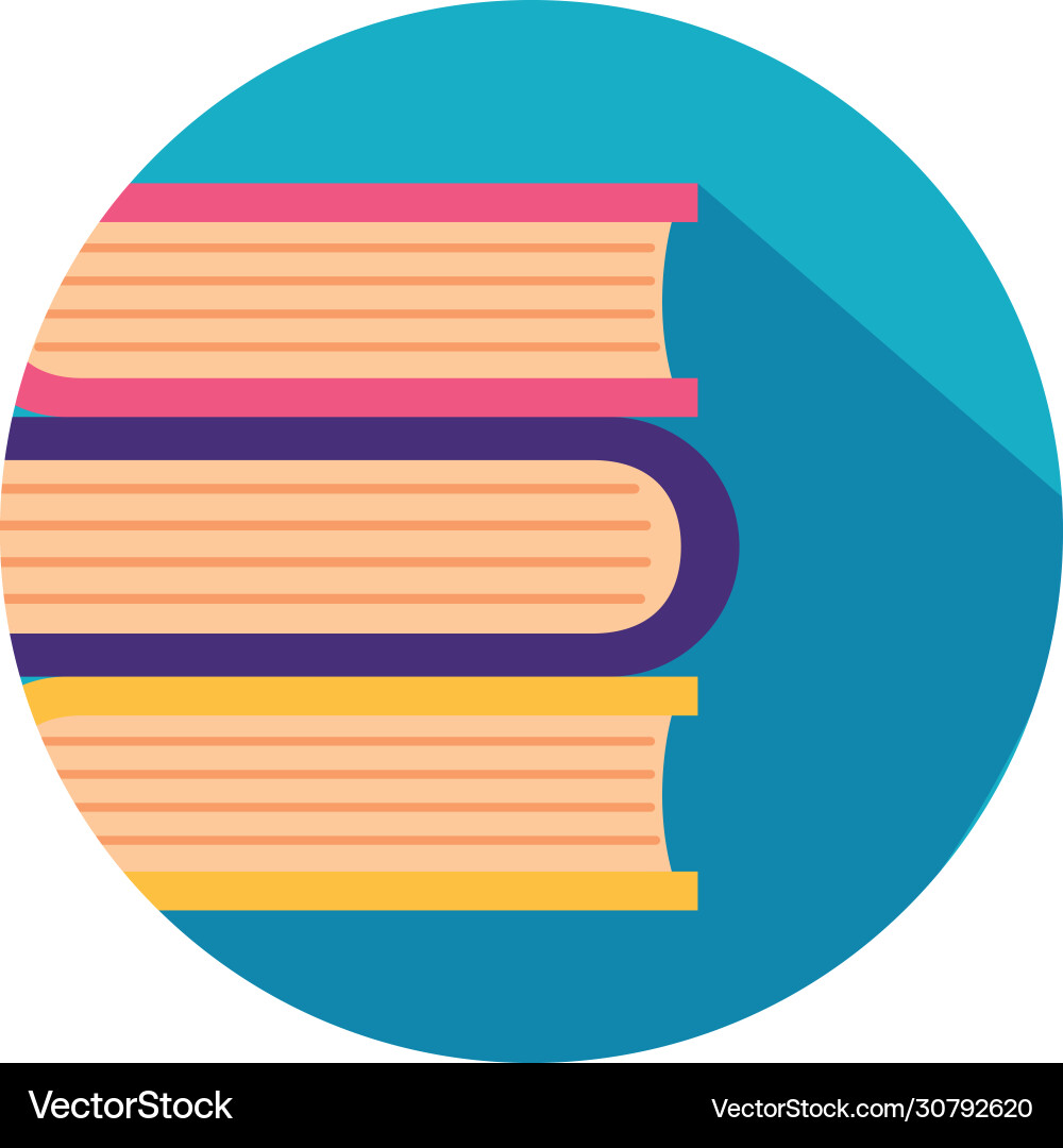 Text books closed block style icon Vector Image