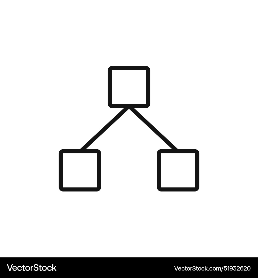 Tree chart icon ideal for hierarchical data Tree chart icon ideal for hierarchical data vector image