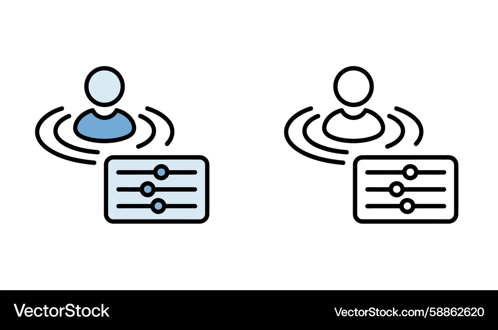User settings and preferences customizable Vector Image