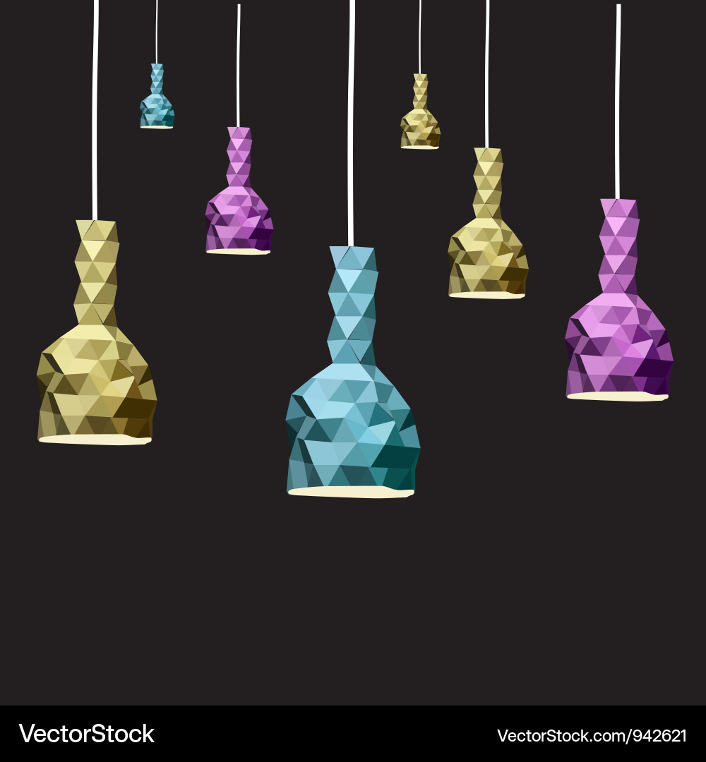 Abstract lamp set vector image